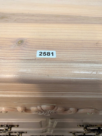Whitewashed Pine Chest with Drawers and Cabinet Door #2580