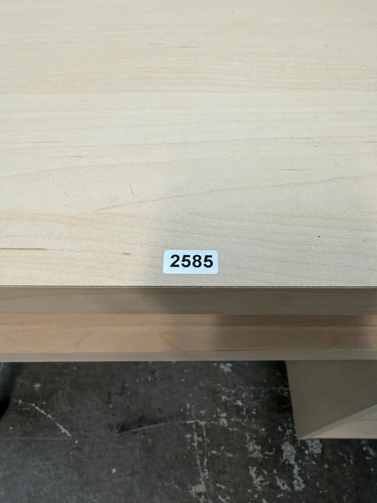 Maple Laminate Rolling Computer Desk with Keyboard Tray #2585
