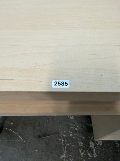 Maple Laminate Rolling Computer Desk with Keyboard Tray #2585