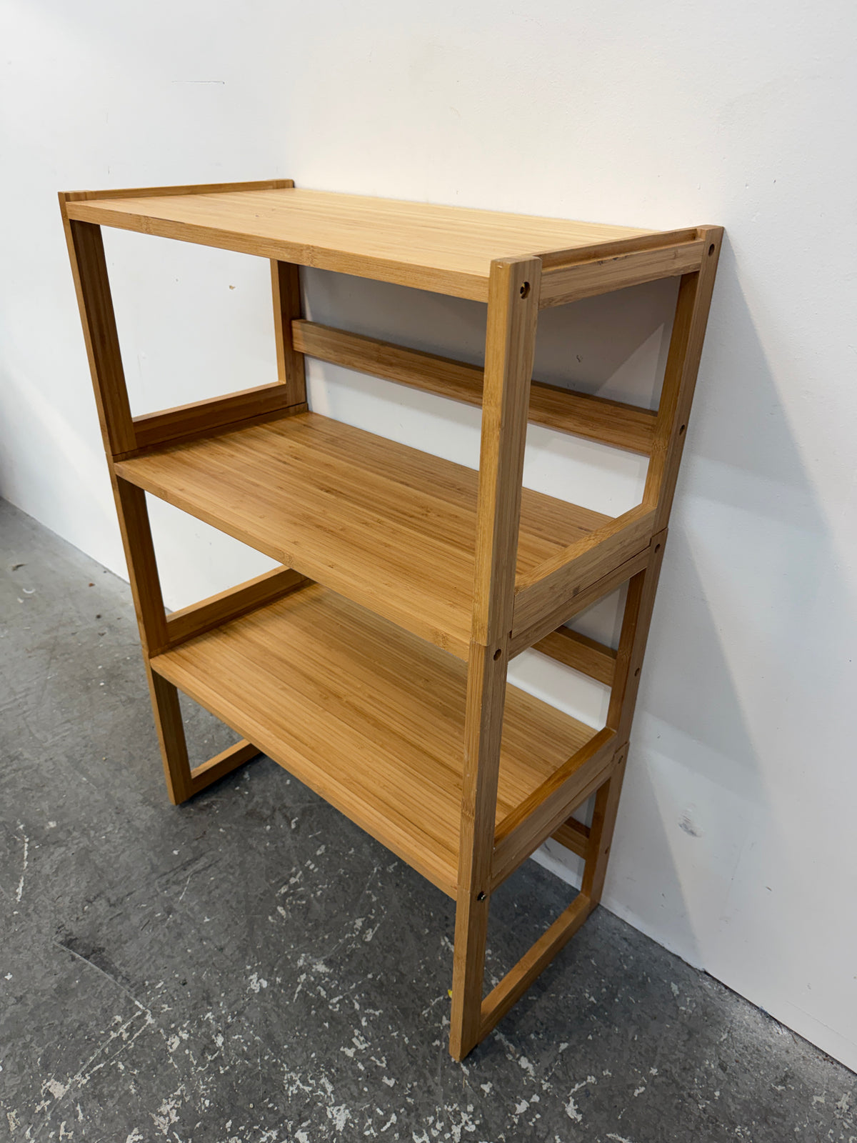 Set of 3 Stackable Bamboo Shelf Units #2588