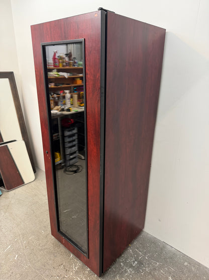 Vintage Keeper Wine Cellar Cabinet Cooler with Glass Door and Lock #2589