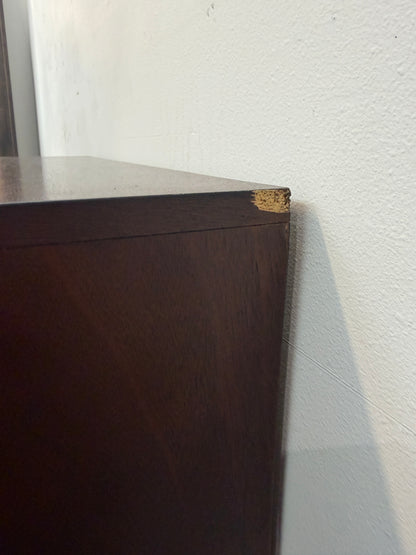 Espresso Two-Drawer Nightstand with Nickel Knobs #2590