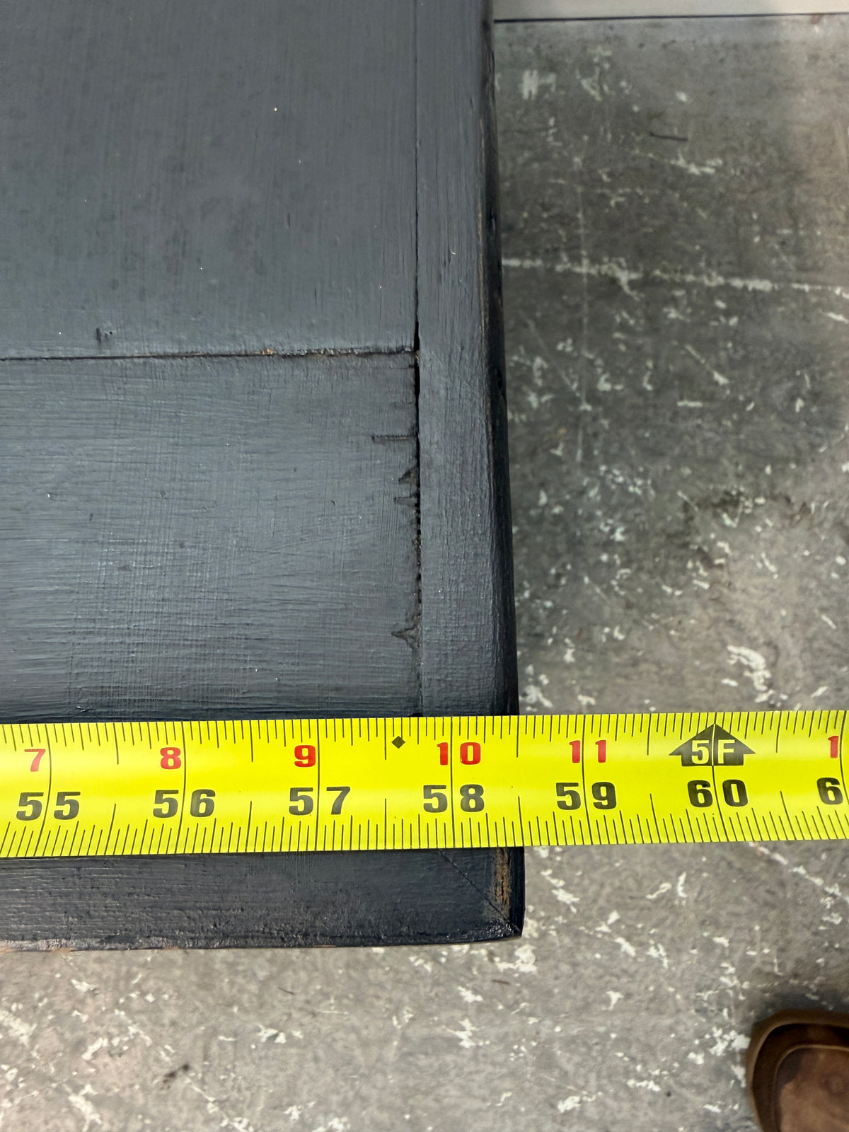 Slate Gray Painted Wood Blanket Chest on Casters #2592