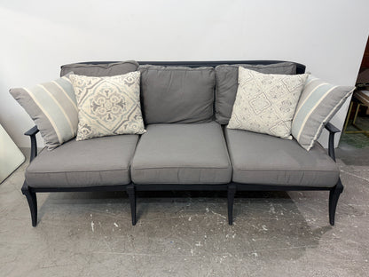 Restoration Hardware Outdoor Sofa with Gray Cushions #2593