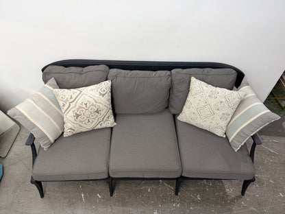 Restoration Hardware Outdoor Sofa with Gray Cushions #2593