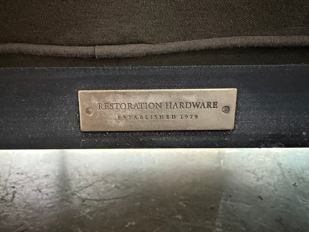 Restoration Hardware Outdoor Sofa with Gray Cushions #2593