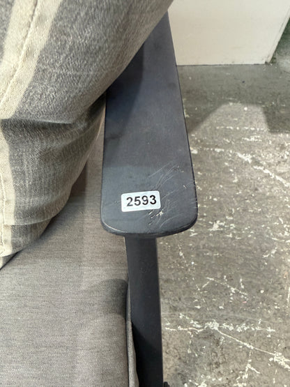 Restoration Hardware Outdoor Sofa with Gray Cushions #2593