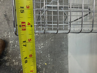 Chrome Wire Basket Side Table with Hairpin Legs #2594