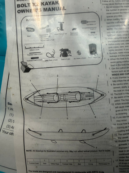 Bolt X2 Two-Person Inflatable Kayak Set #2597