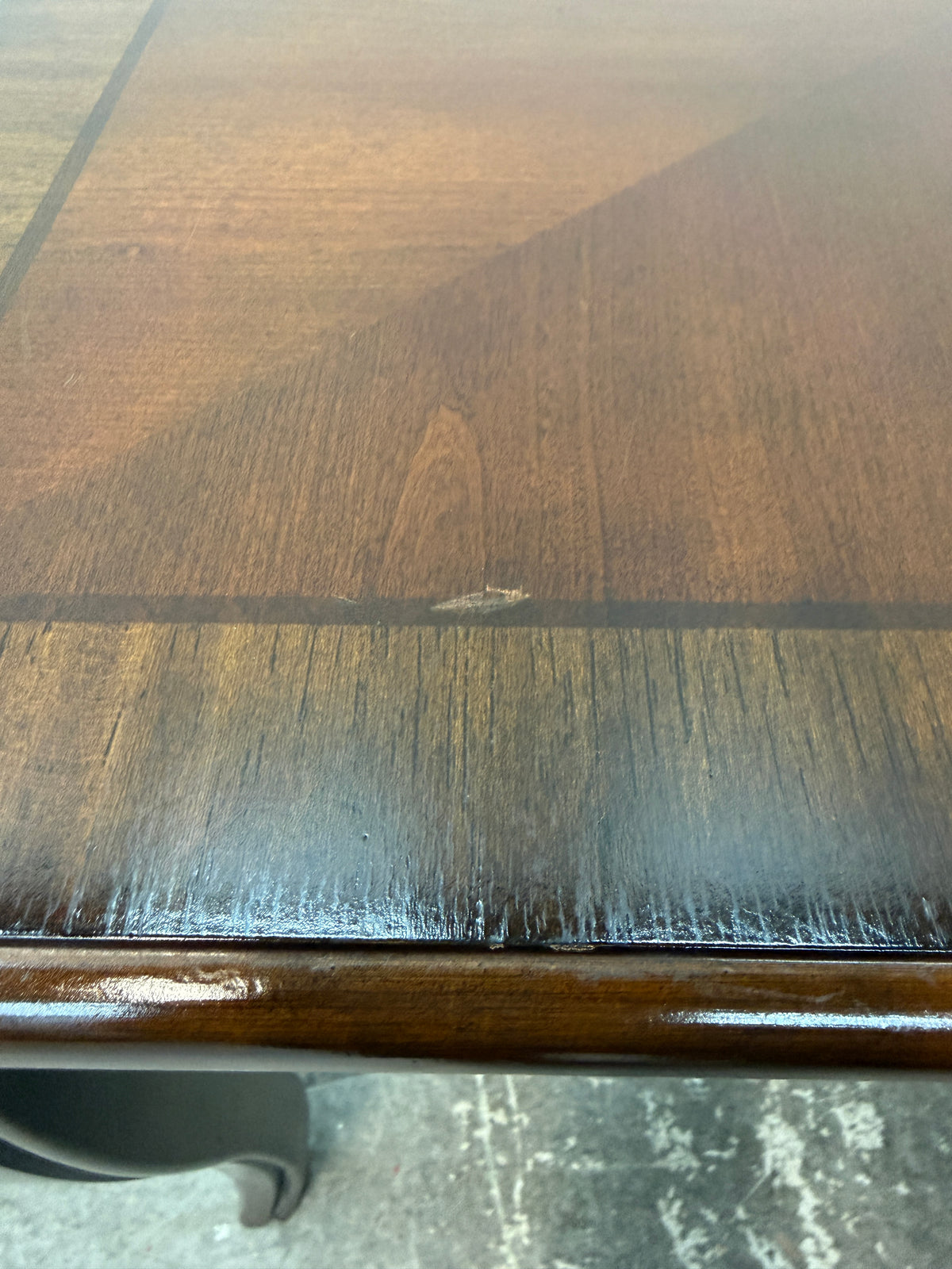Cherry Veneer Square End Table with Cabriole Legs #2600