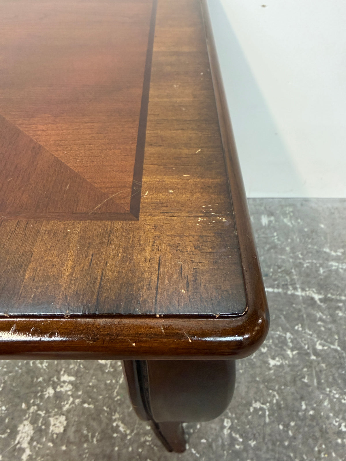 Cherry Veneer Square End Table with Cabriole Legs #2600