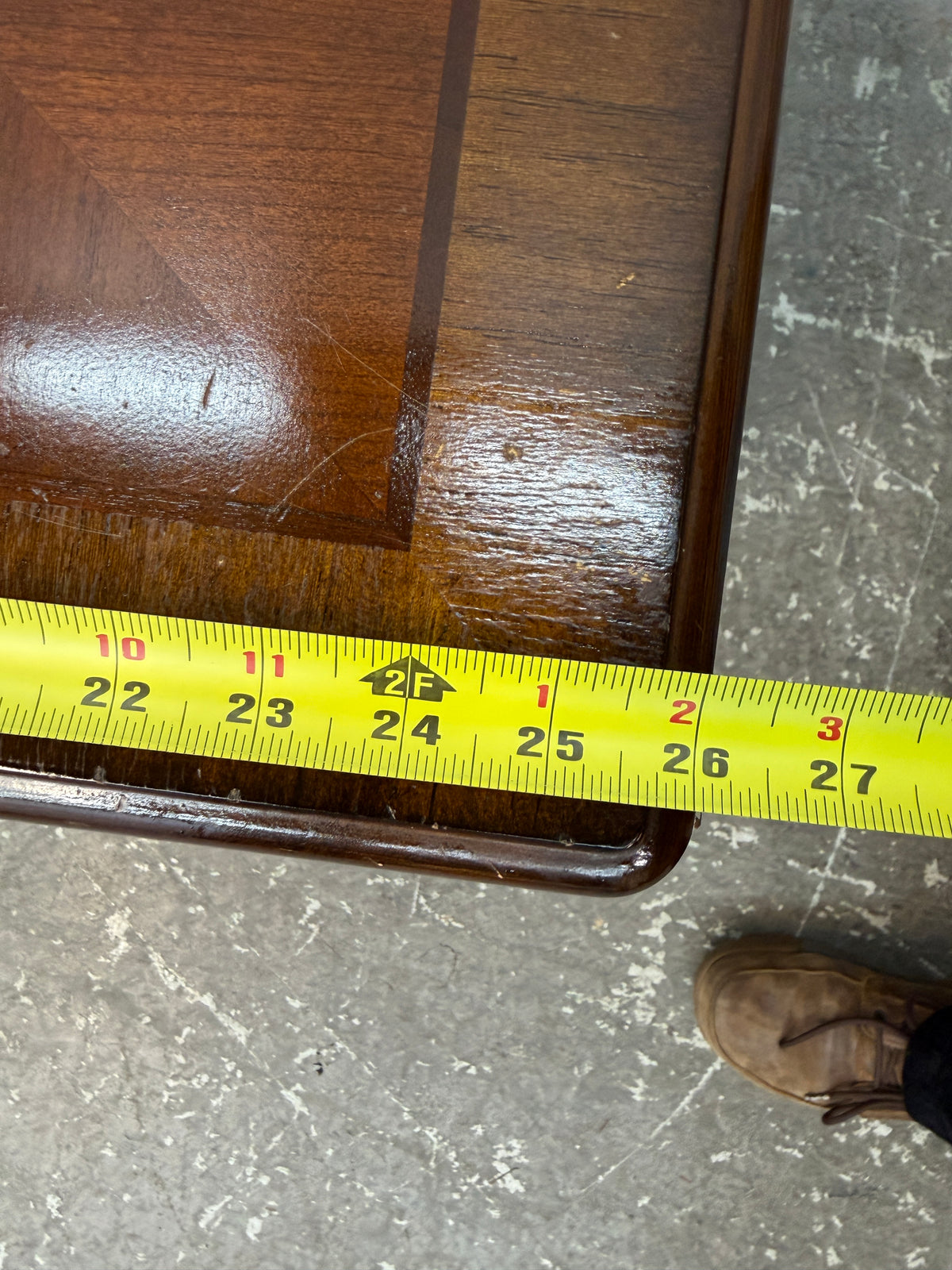 Cherry Veneer Square End Table with Cabriole Legs #2600