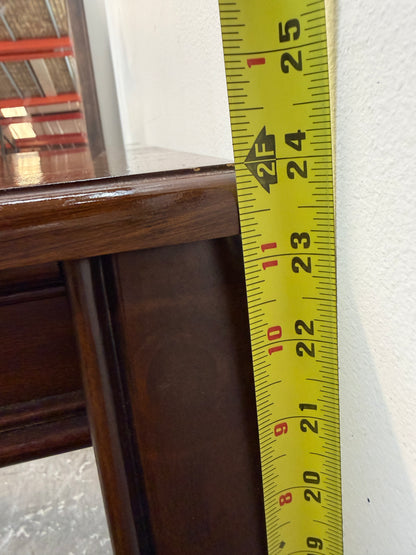 Cherry Veneer Square End Table with Cabriole Legs #2600