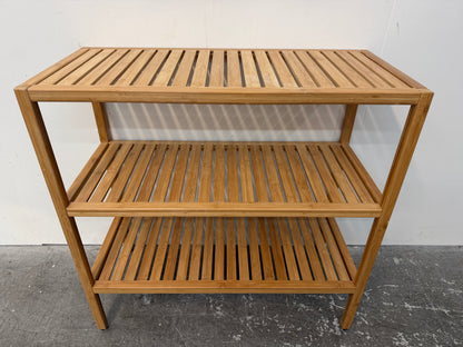 Bamboo Three-Tier Slatted Shelf Rack #2601