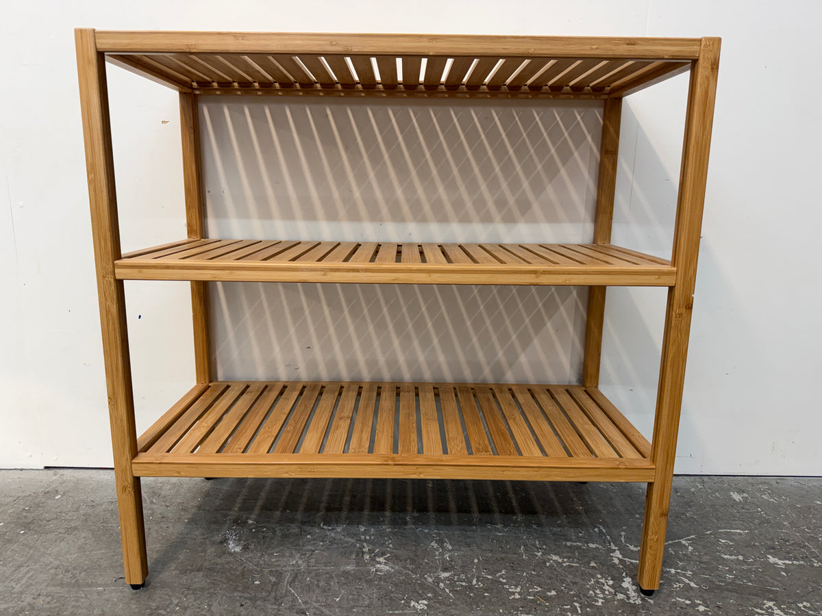 Bamboo Three-Tier Slatted Shelf Rack #2601