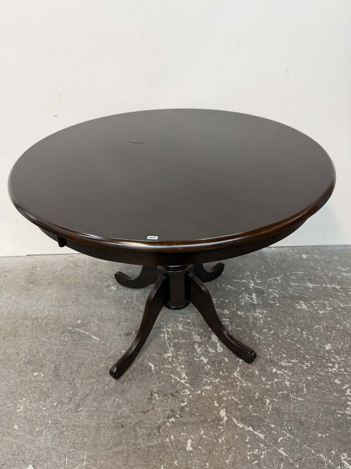 Espresso Round Pedestal Dining Table #2607