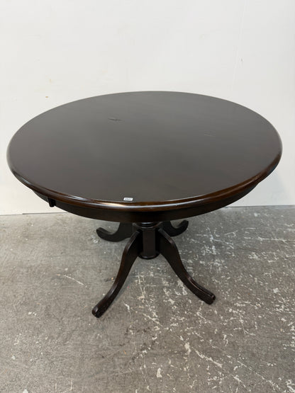 Espresso Round Pedestal Dining Table #2607