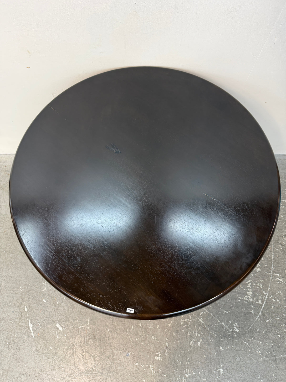 Espresso Round Pedestal Dining Table #2607