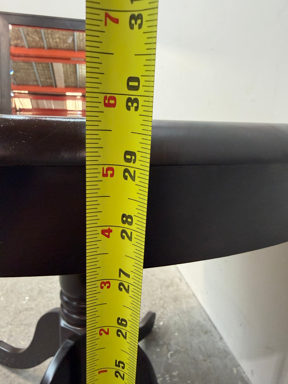 Espresso Round Pedestal Dining Table #2607
