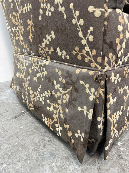 Sherrill Brown Branch Pattern Premiuim Upholstered Tub Chair #2608