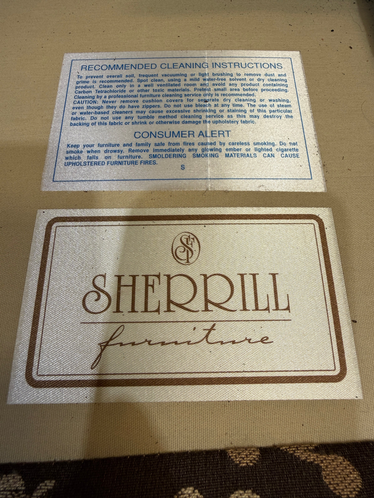 Sherrill Brown Branch Pattern Premiuim Upholstered Tub Chair #2608