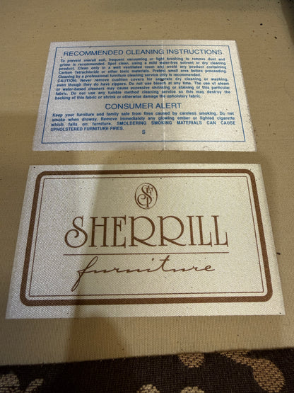 Sherrill Brown Branch Pattern Premiuim Upholstered Tub Chair #2608