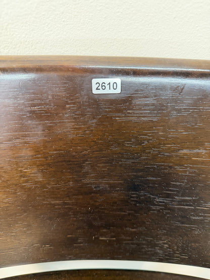 Pair of Espresso Dining Chairs on Casters #2610