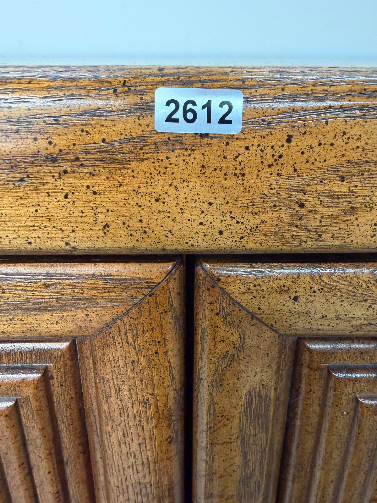 Vintage Oak Gentleman's Chest with Doors and Drawers #2612