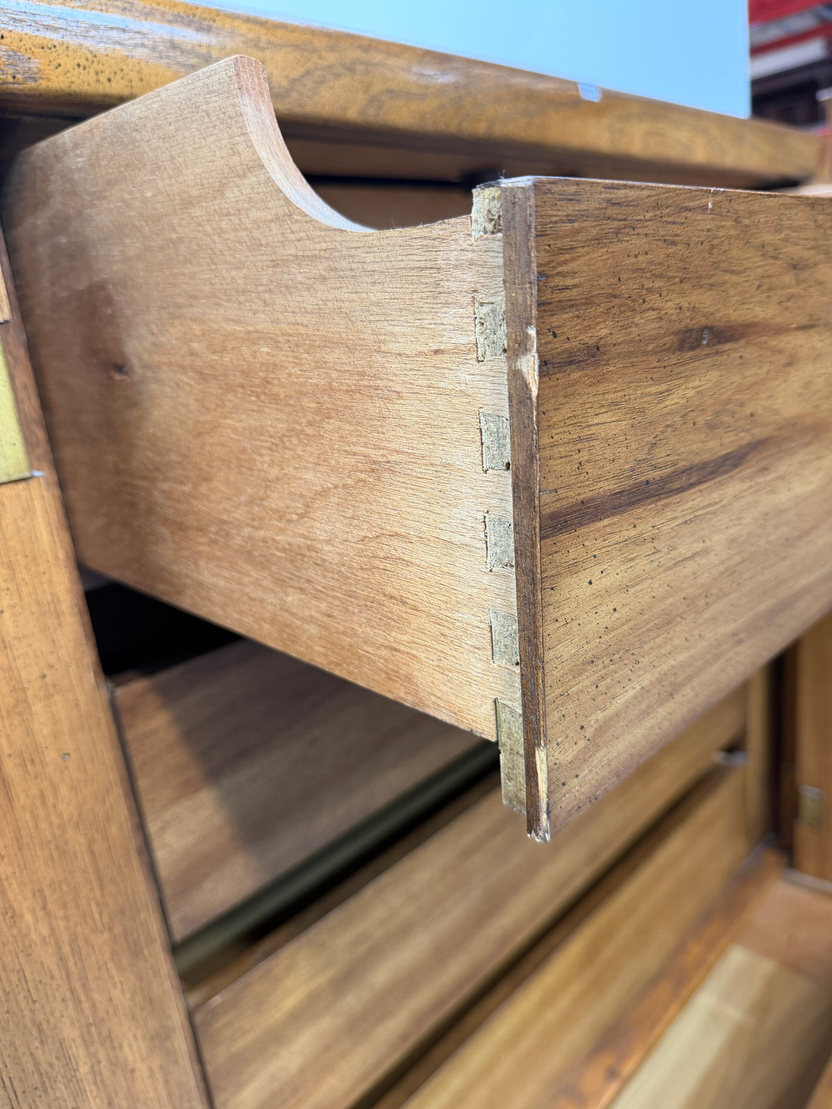 Vintage Oak Gentleman's Chest with Doors and Drawers #2612