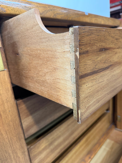 Vintage Oak Gentleman's Chest with Doors and Drawers #2612