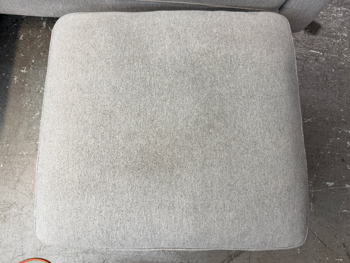 Gray Sofa Chaise Sectional with Ottoman and Pillows #2618