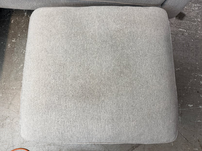 Gray Sofa Chaise Sectional with Ottoman and Pillows #2618