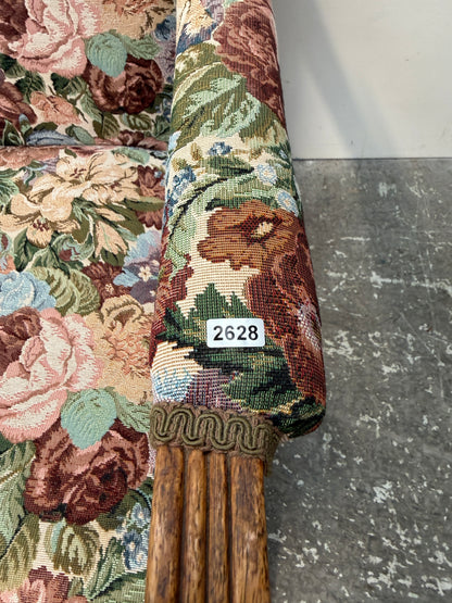 Floral Tapestry Platform Rocker with Wood Frame #2628