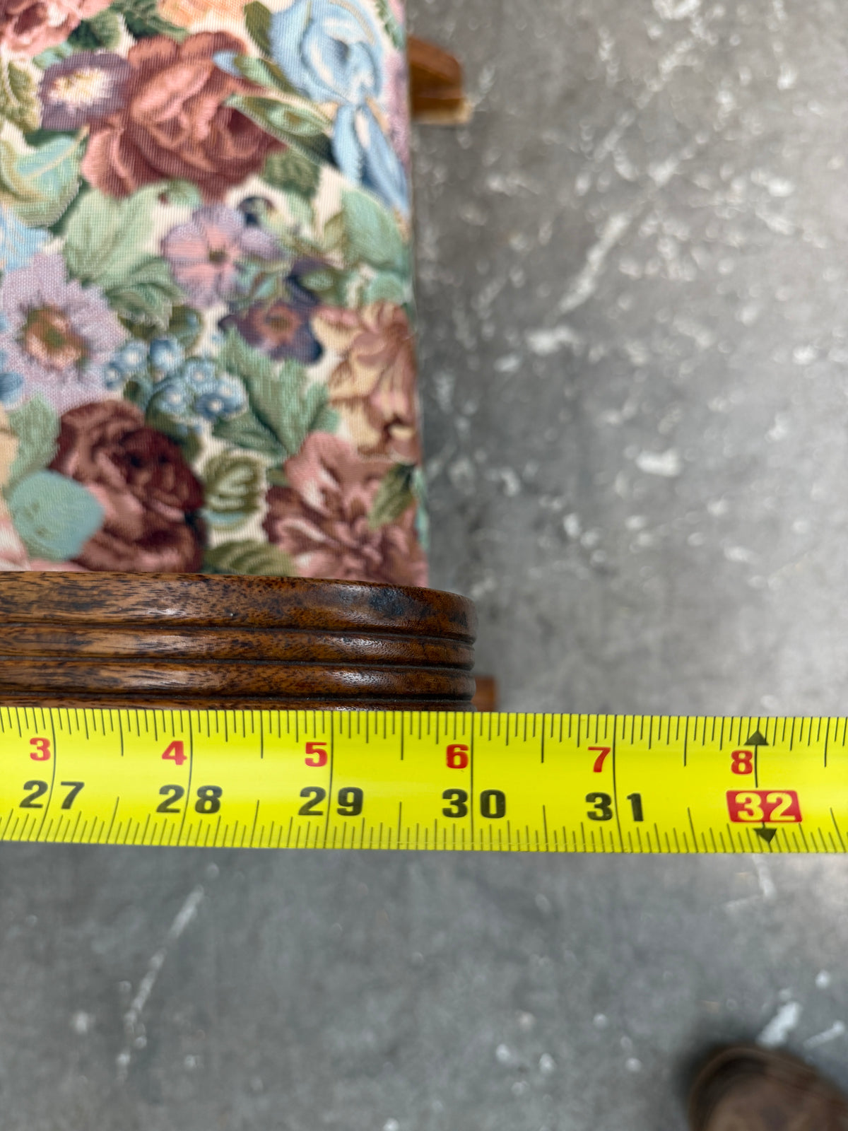 Floral Tapestry Platform Rocker with Wood Frame #2628