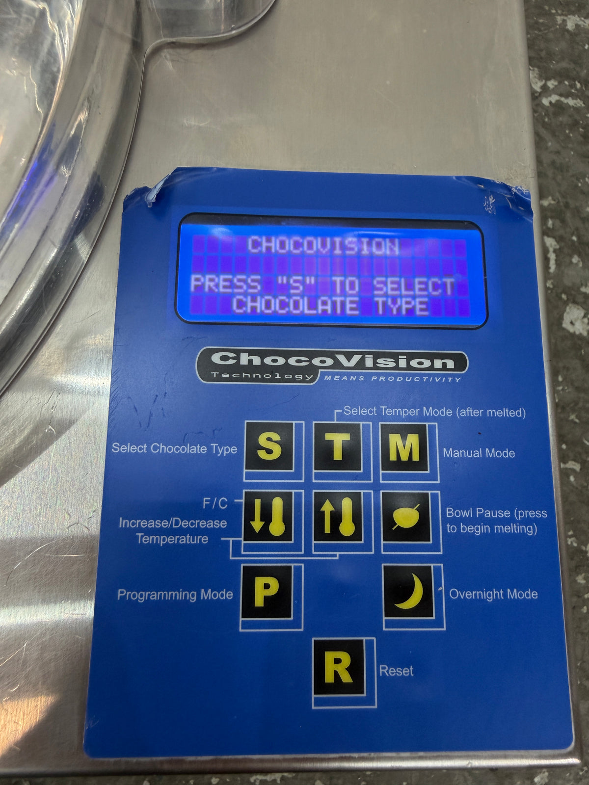 ChocoVision Revolation Delta Tempering Machine for Parts or Repair #2641