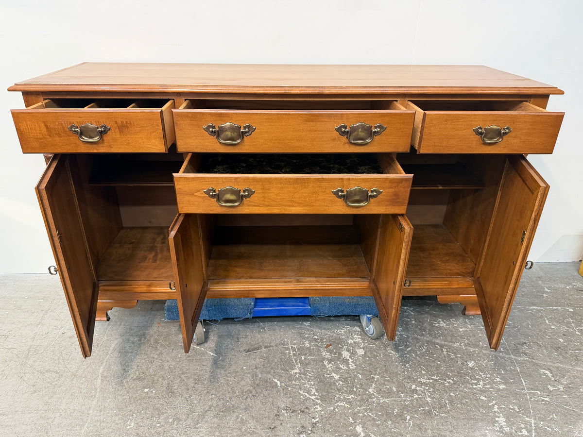 Tell City Young Republic Maple China Hutch and Buffet #2644