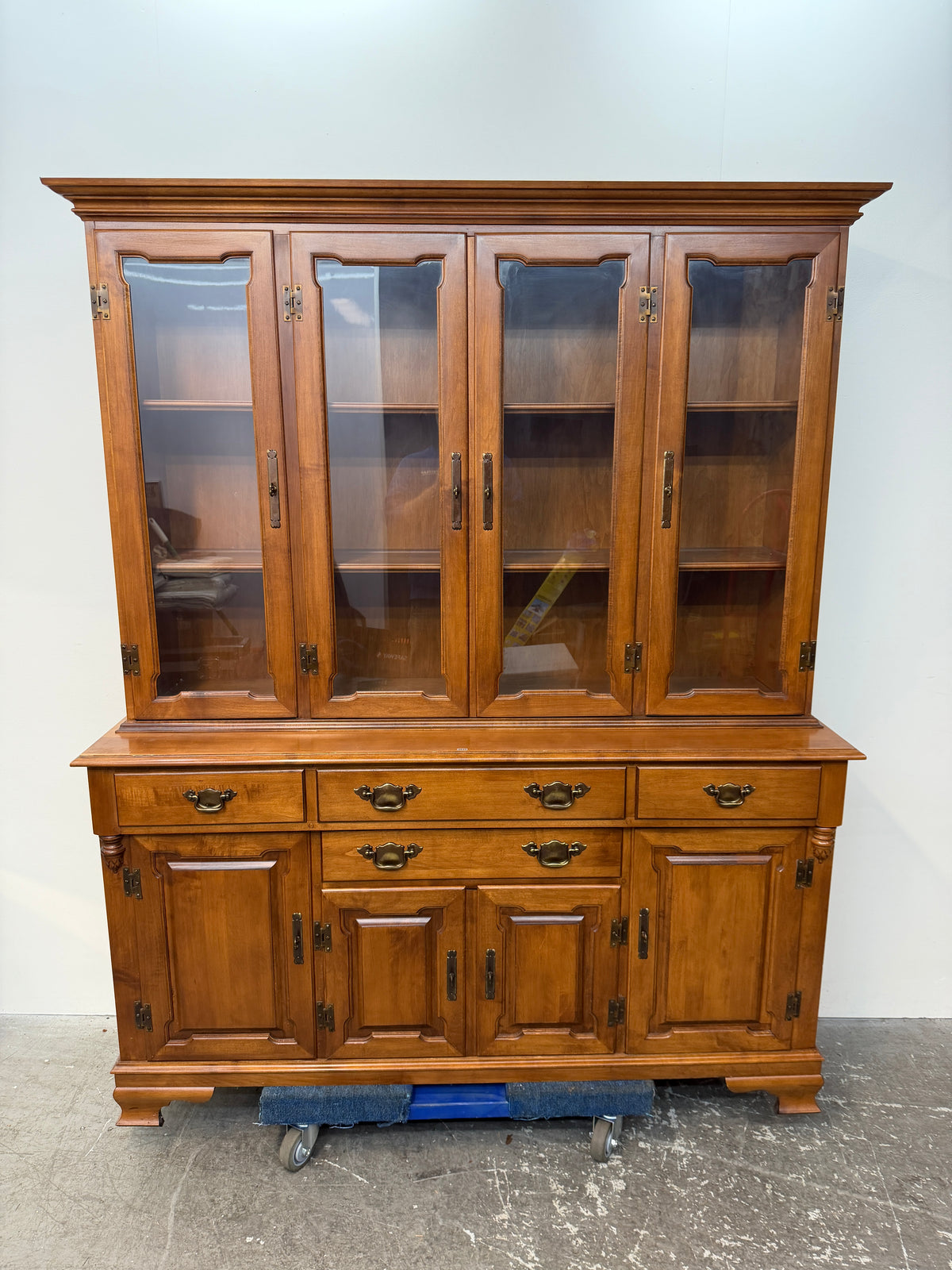 Tell City Young Republic Maple China Hutch and Buffet #2644
