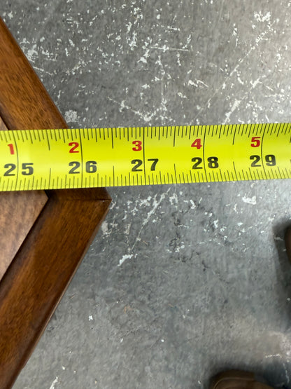 Vintage Hexagon End Table Cabinet with Ring Pulls #2645