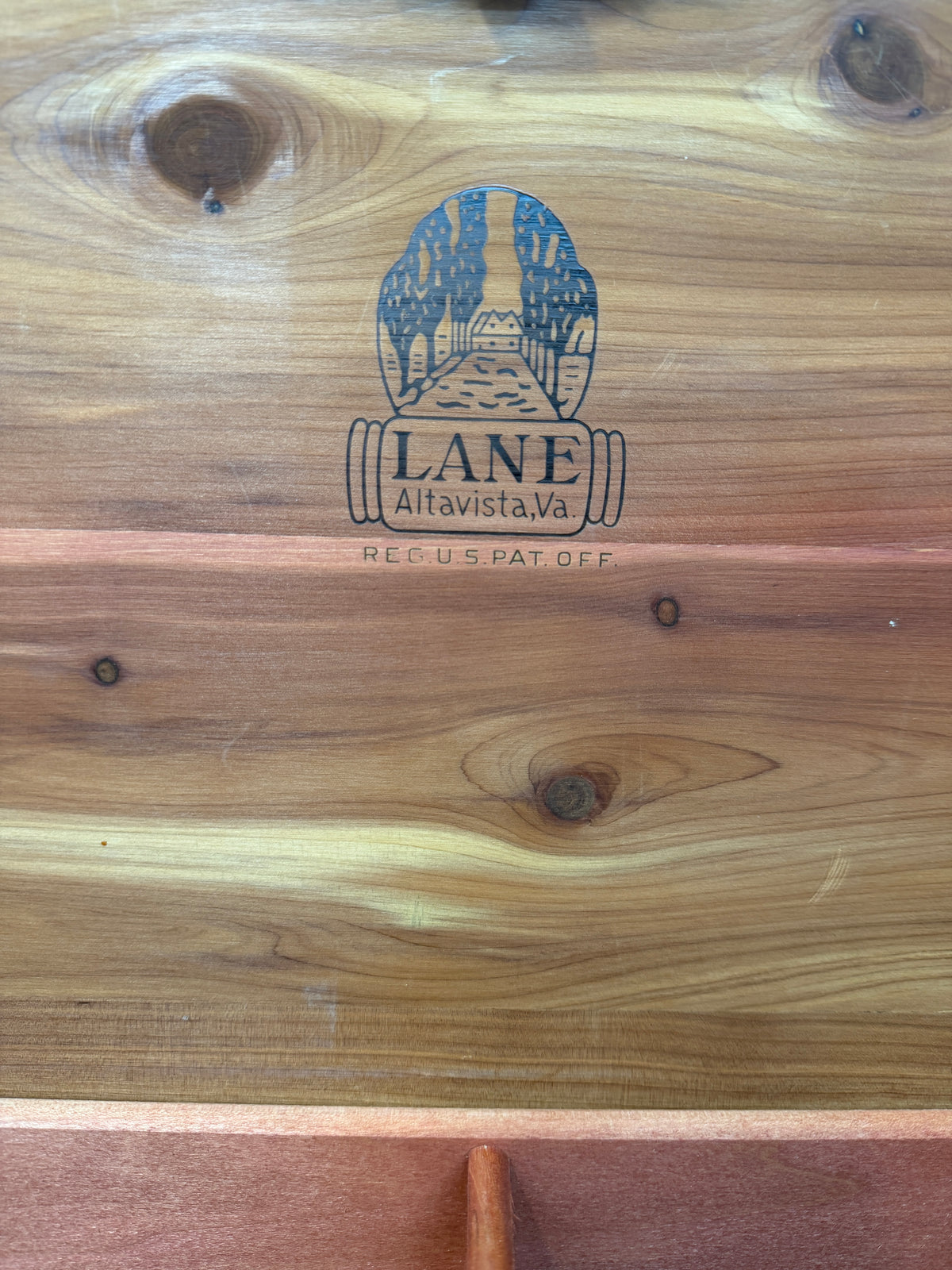 Lane Mid-Century Walnut Cedar Chest with Tray #2650