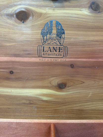 Lane Mid-Century Walnut Cedar Chest with Tray #2650