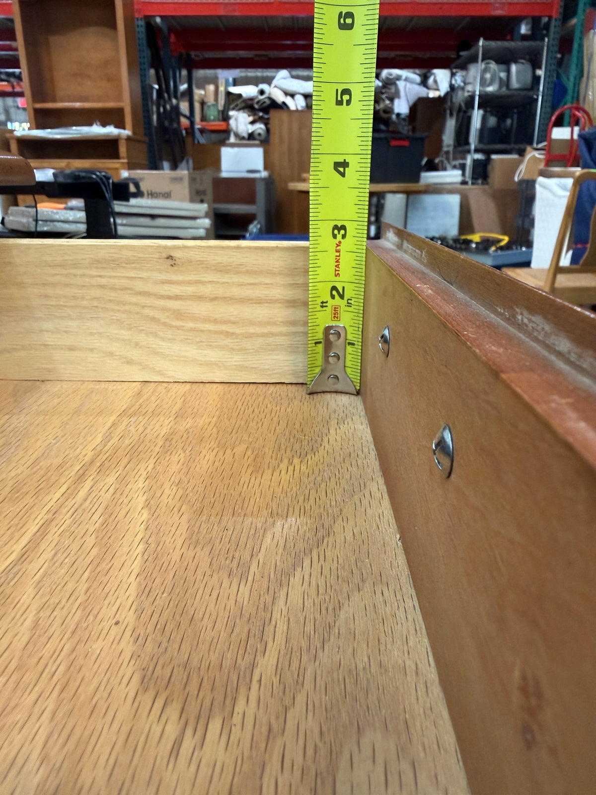 Monitor Furniture Cherry Kneehole Desk with Nine Drawers #2657