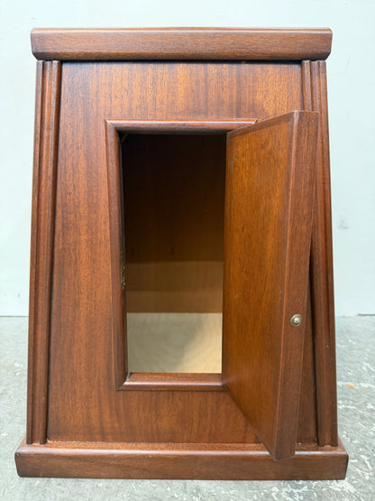 Tapered Mahogany Side Cabinet with Inlaid Door #2661