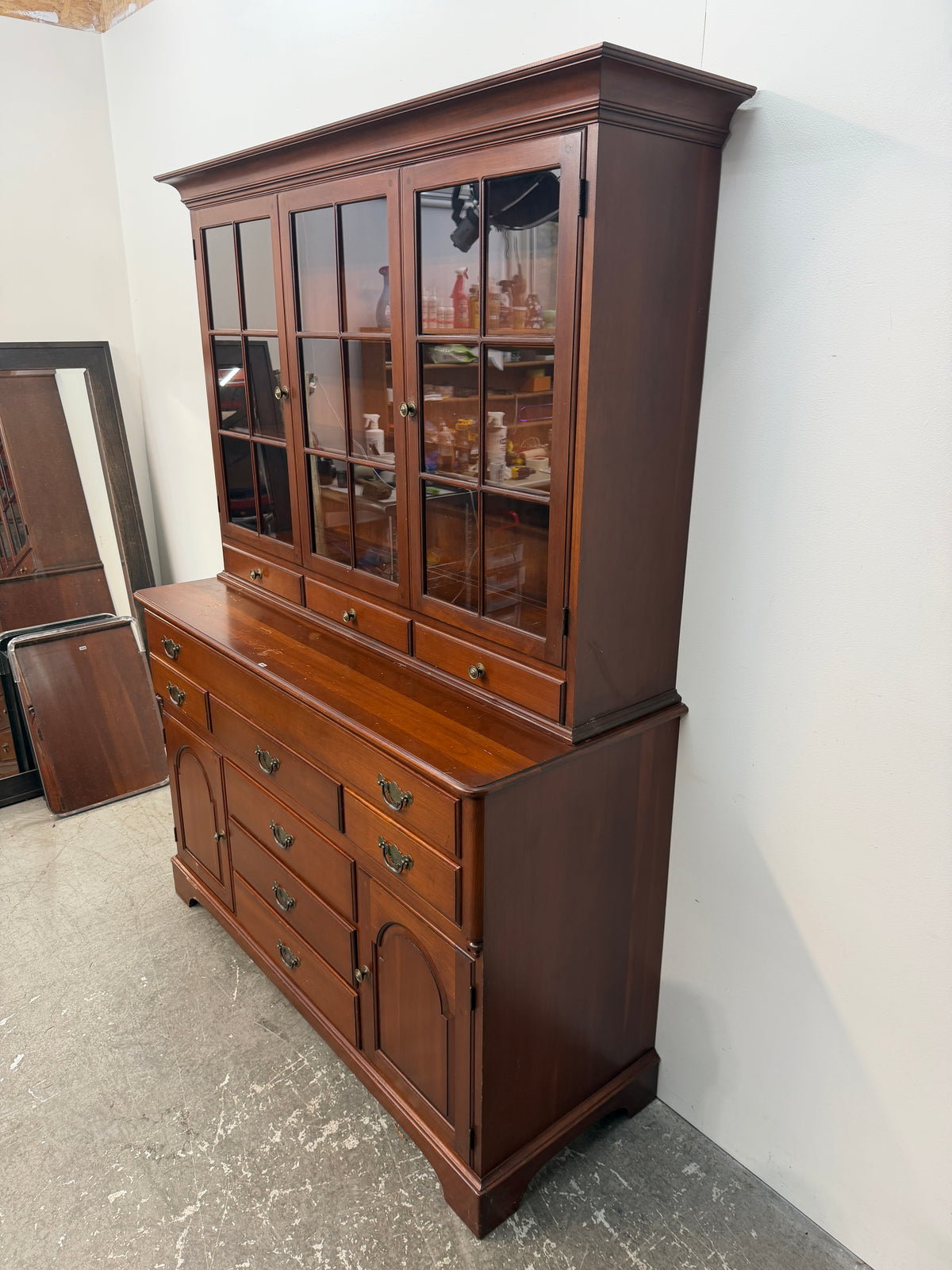 Pennsylvania House Cherry China Hutch with Glass Doors #2665