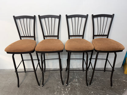 Amisco Metal Swivel Bar Stools Set of 4 #2669