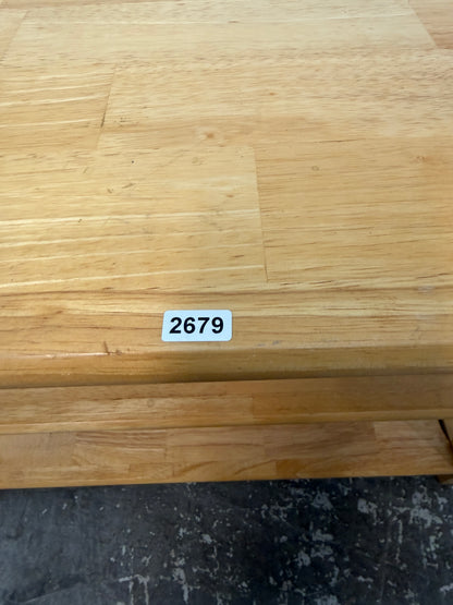Natural Wood Mission Style Two-Shelf Stand #2679