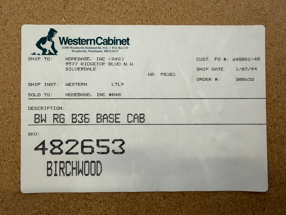 Western Cabinet Birch Base Cabinets with Laminate Countertop #2680