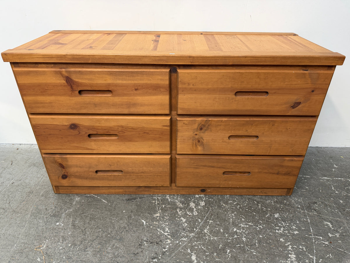 Knotty Pine Six-Drawer Dresser #2683