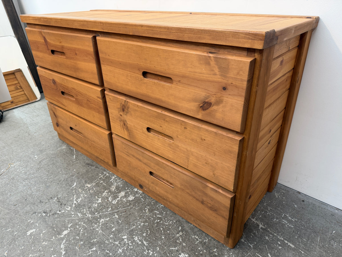 Knotty Pine Six-Drawer Dresser #2683