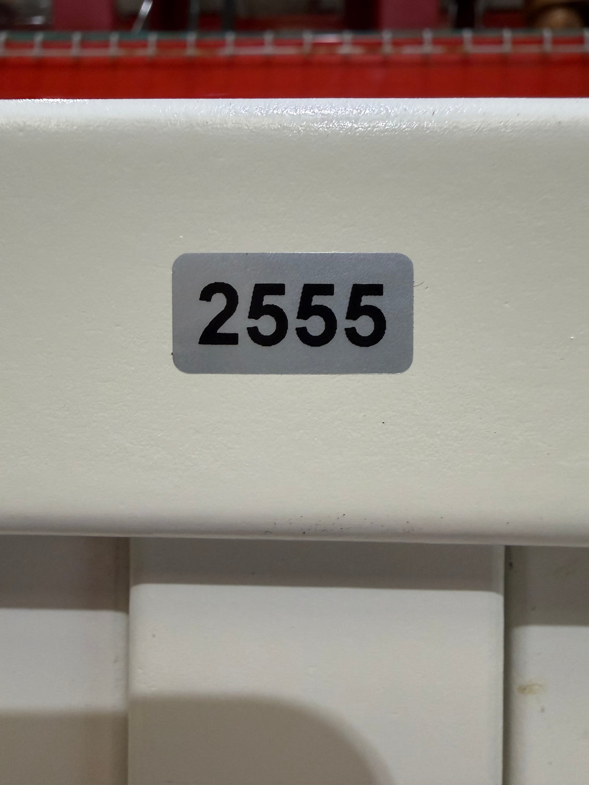 White Two-Door Wardrobe with Shelves and Hanging Rod #2555