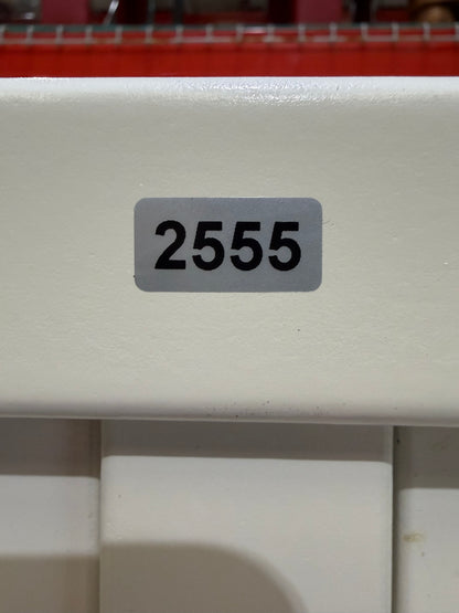White Two-Door Wardrobe with Shelves and Hanging Rod #2555